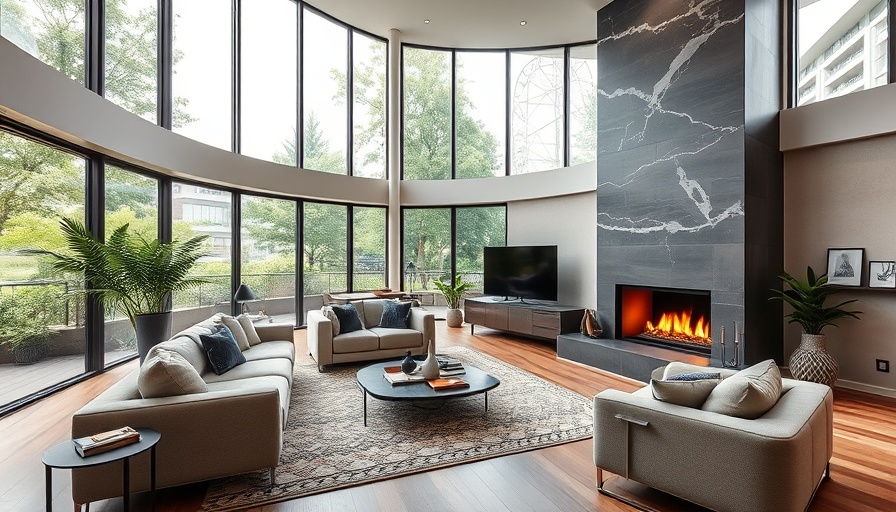 Modern living room showcasing the home remodeling boom trend.