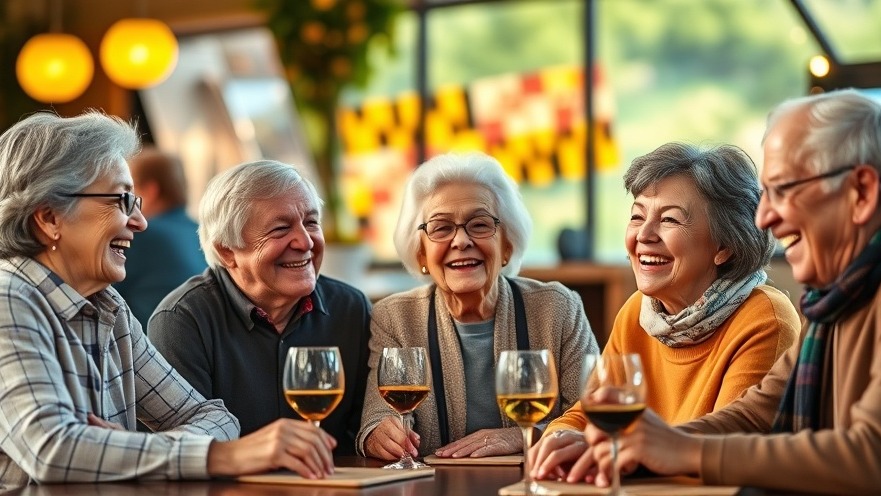 Joyful seniors sharing local dining experiences with hidden savings for seniors.