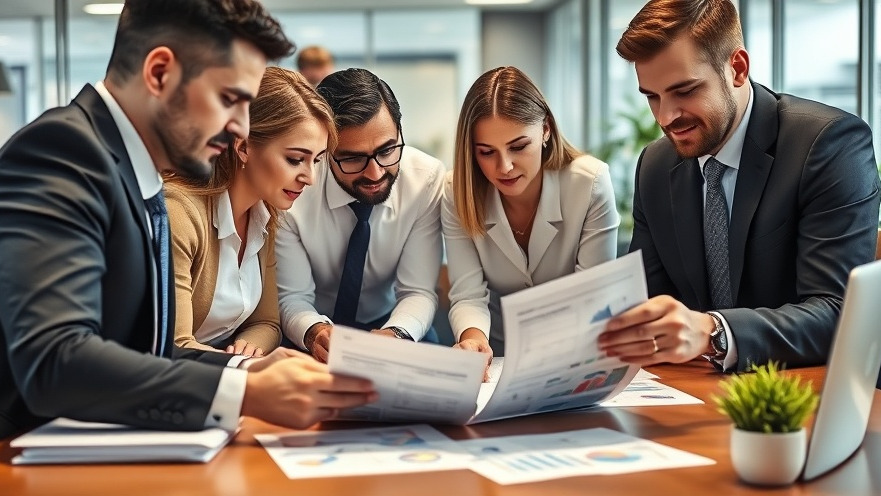 Business professionals analyzing financial documents for small business tax tips.