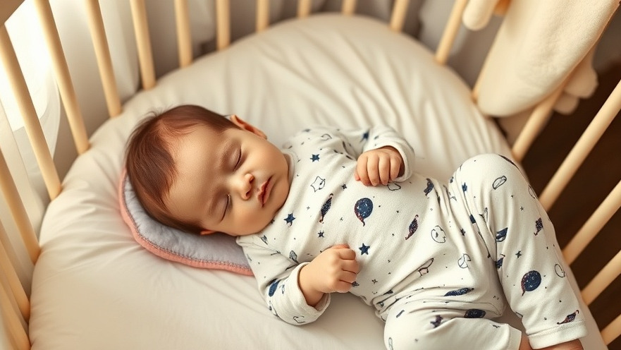 Peaceful baby sleeping in eco-friendly nursery with organic baby clothes.