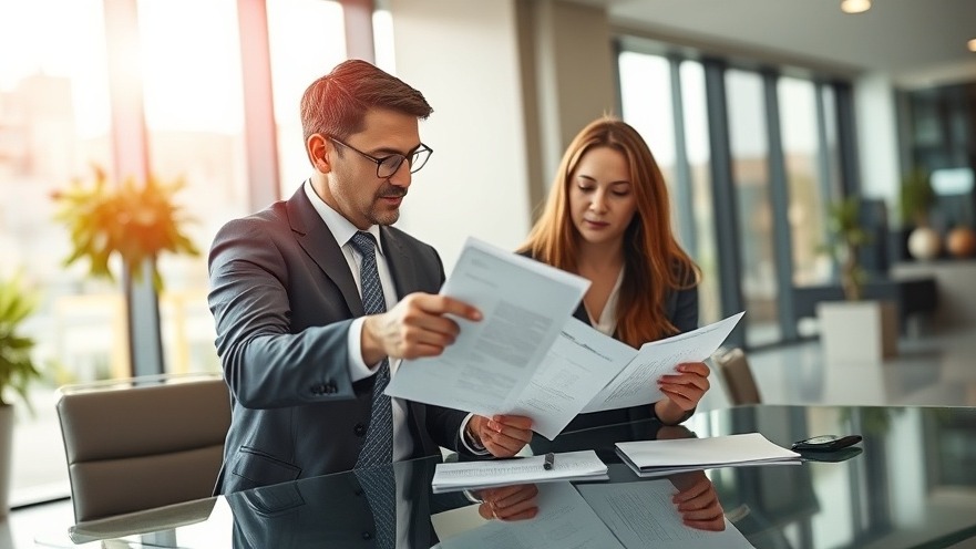 Business professionals discussing the benefits of LLC in a bright modern office.