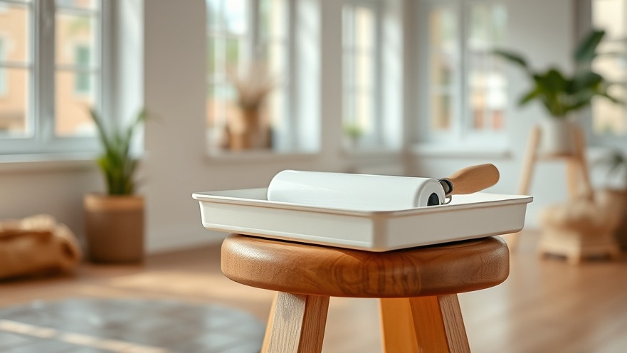 Photorealistic paint roller tray for home selling tips and pre-listing checklist.