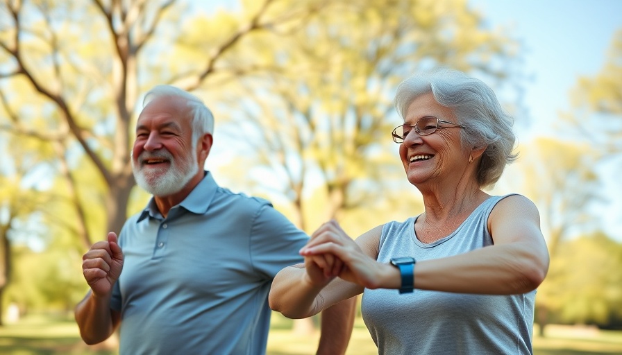 Elderly couple enjoying a workout in the park, Senior Fitness Tips.