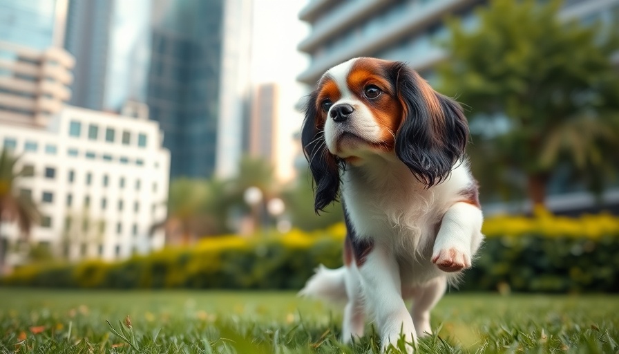 Dog urinary tract infections: Concerned dog lifting leg in park.