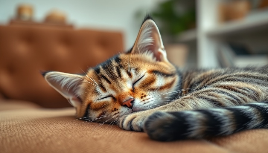 Kitten on couch with 'Why is my kitten throwing up?' text overlay.