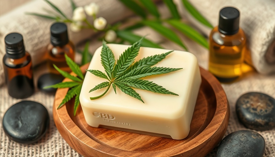 Luxurious spa setup featuring CBD soap benefits and natural elements.