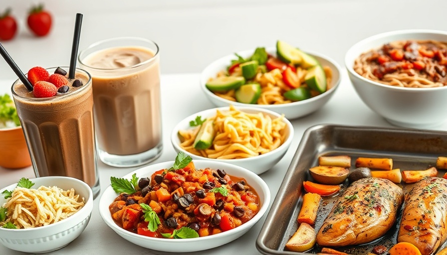 Vibrant collage of gluten-free meal options in a kitchen setting.