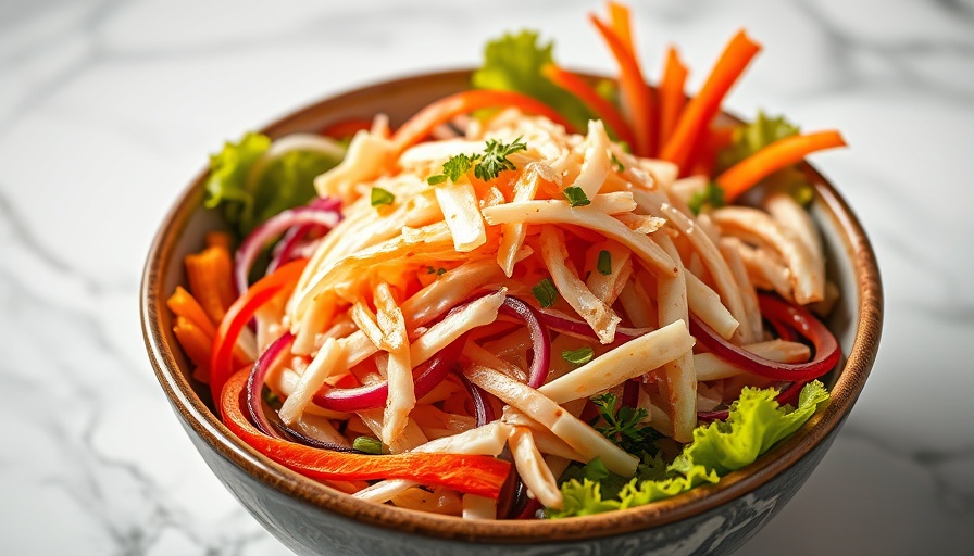 Healthy Kani Salad with fresh ingredients in a bowl