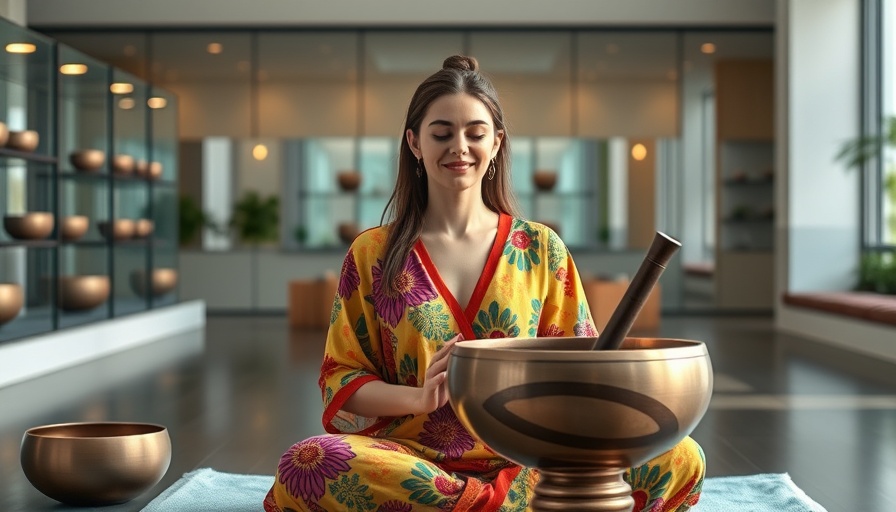Sound Baths and Reiki for Wellness; woman with sound bowls and roses.