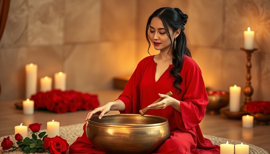 15-minute sound bath experience with a woman using sound bowls in a serene setting.