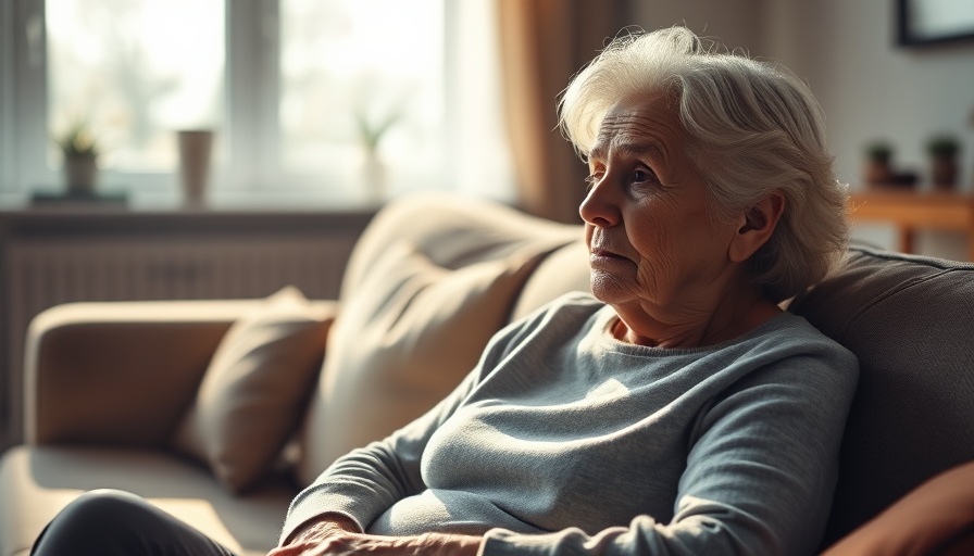 Elderly woman reflecting in warm sunlight, ingredients for a better life.