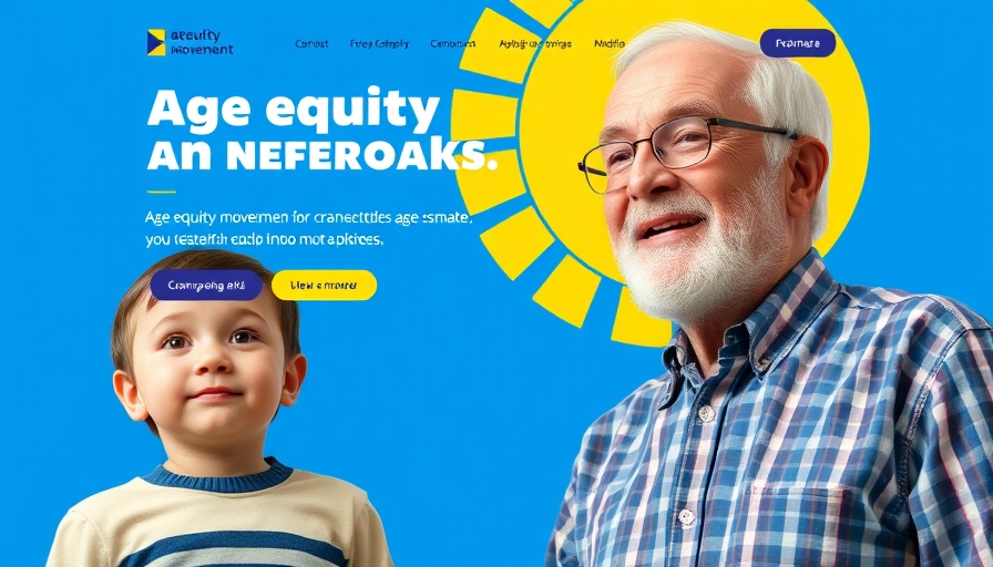 Age equity movement campaign webpage promoting awareness.