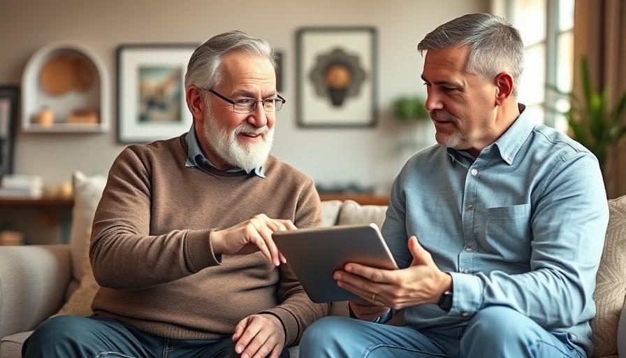 Elderly man learning with a younger man, highlighting the importance of lifelong learning for seniors.