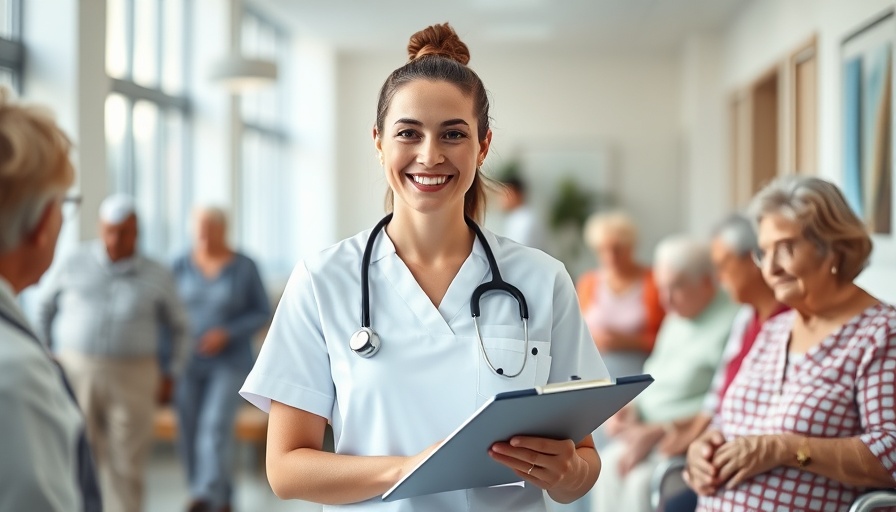 Nurse with clipboard in nursing home, highlighting the history of National Nurses Week.