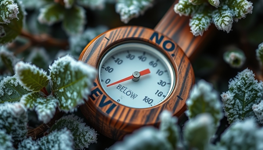 Prevent Hypothermia in Seniors: thermometer in frosty garden.