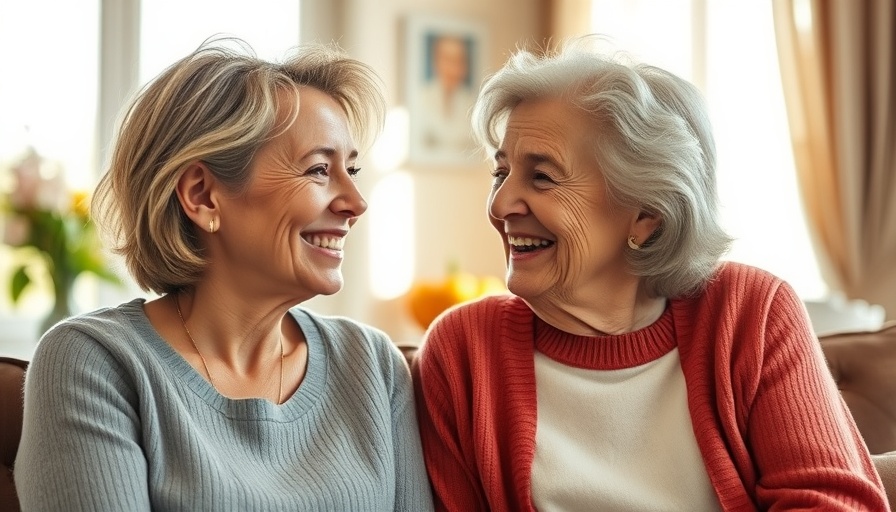 Warm-hearted young woman with elderly lady, in-home care connection.