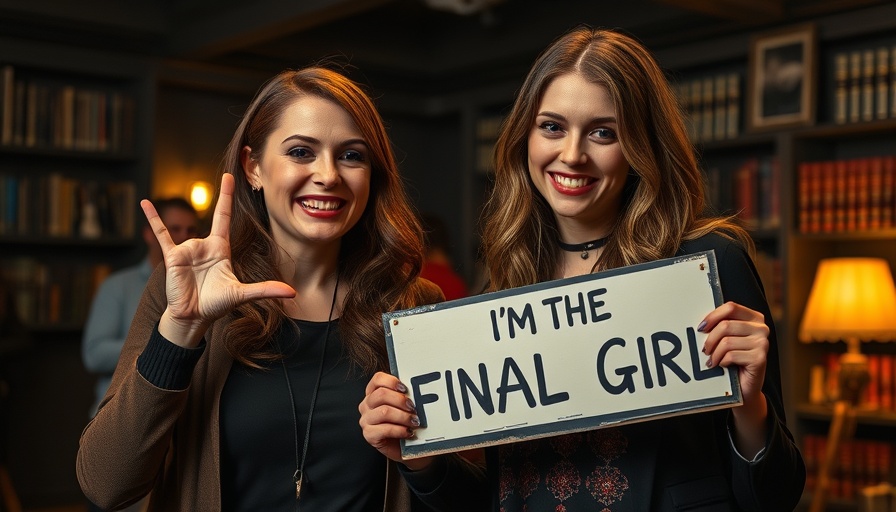 People at Carolina Fear Fest 2025, 'Final Girl' sign, event photo.