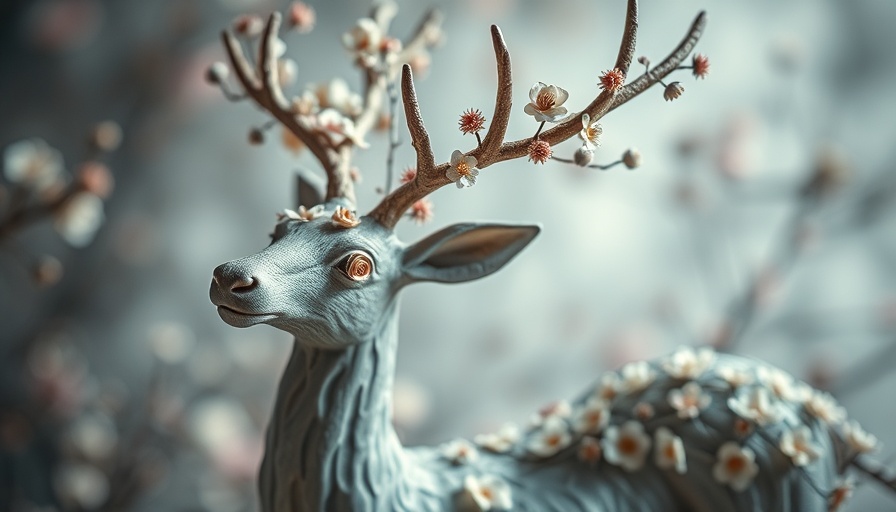 Prismajic Denver experience features ethereal deer sculpture.