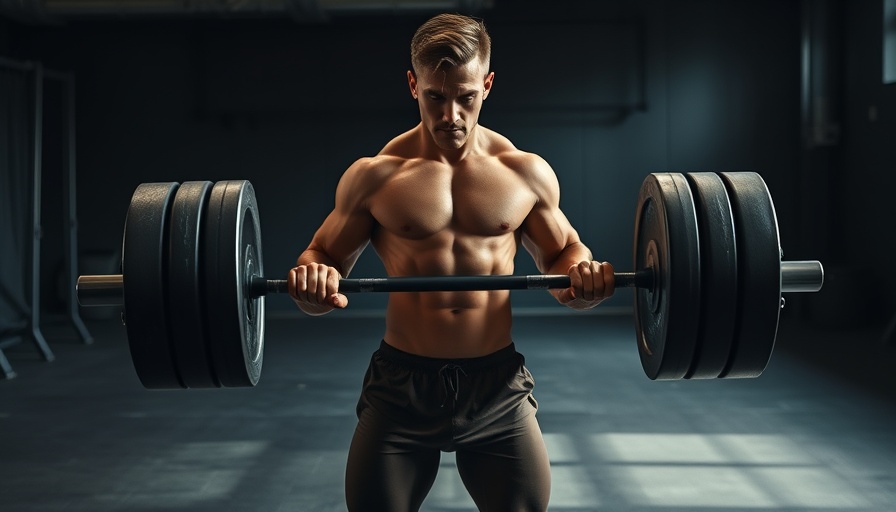 Focused weightlifter, highlighting myths about protein powder.