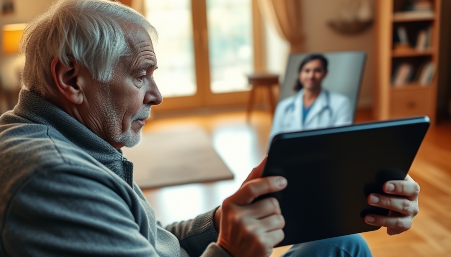 Elderly man on video call with doctor, Companies That Help Retail Pharmacies Save On Automation Costs.