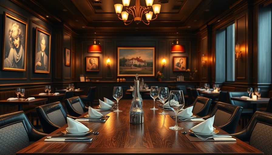 Elegant Napa Bistro & Wine Bar Raleigh interior with a set dining table.