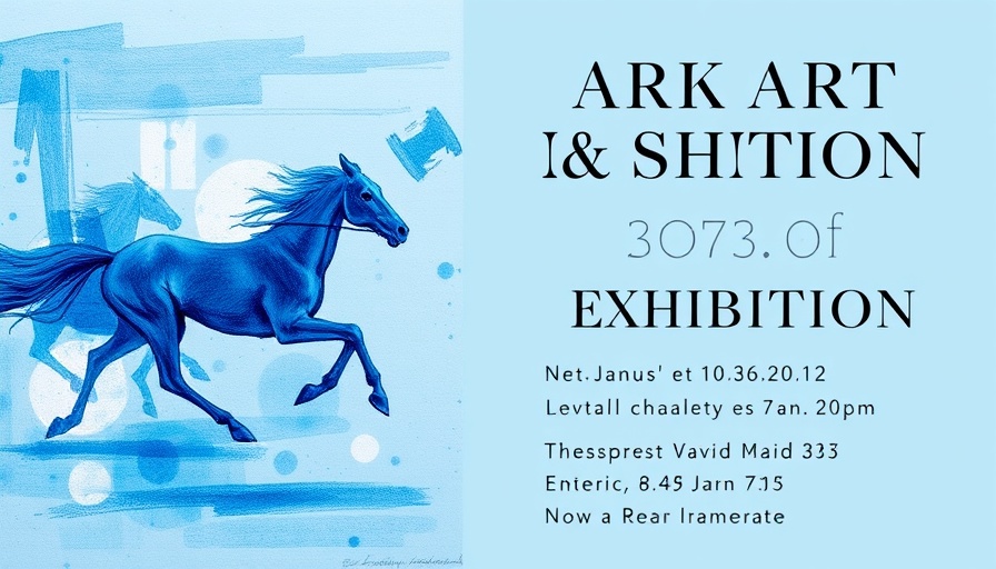 Triangle’s Juried Art Showcase poster with abstract painting.