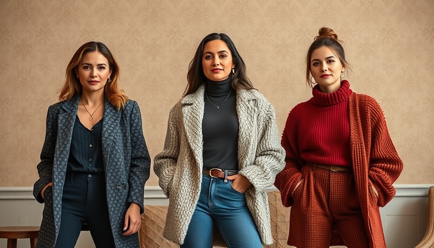 Three models in unique attire during a Denver weekend fashion event.