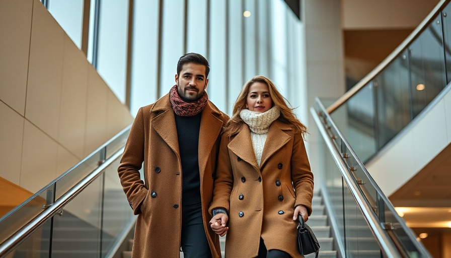 Elegant fall fashion inspiration with couple on staircase