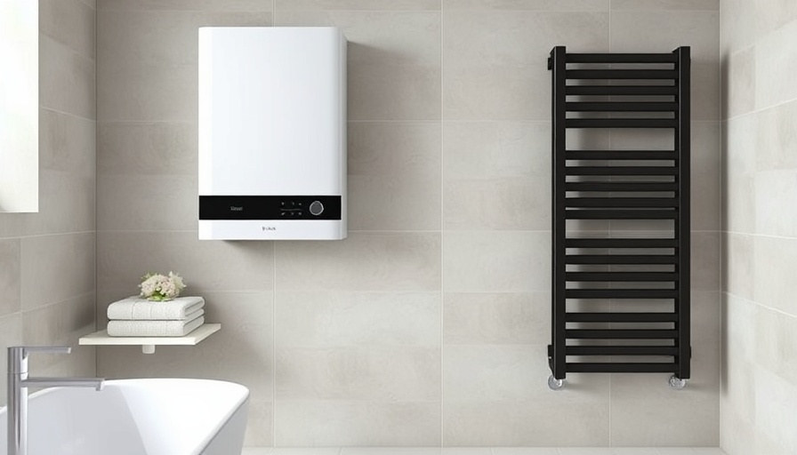 Modern bathroom with proper boiler fixings and stylish decor.