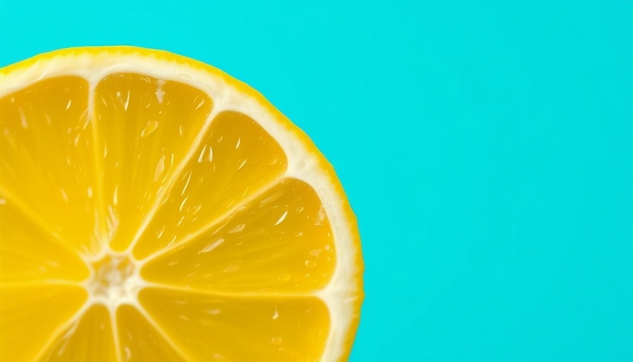 Close-up of a juicy lemon half highlighting vitamin C.