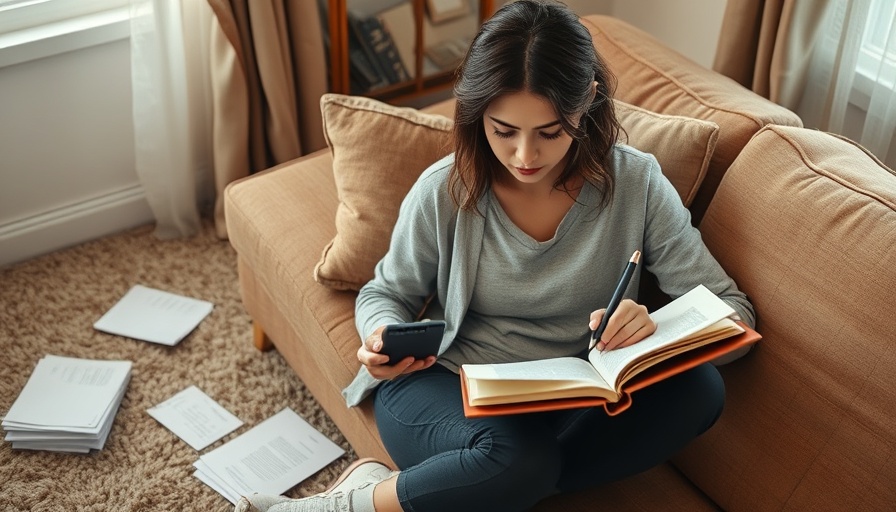 Woman budgeting for building a house on a budget.
