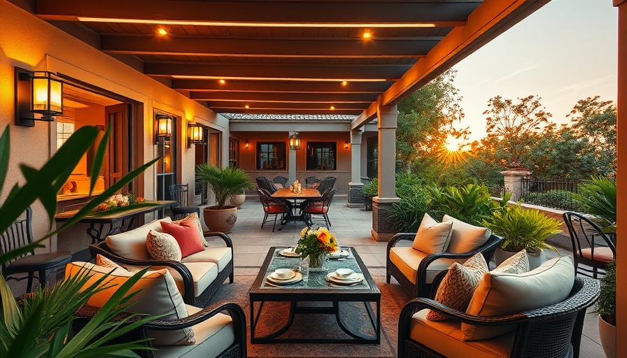 Luxurious outdoor patio enhancing outdoor living experience.