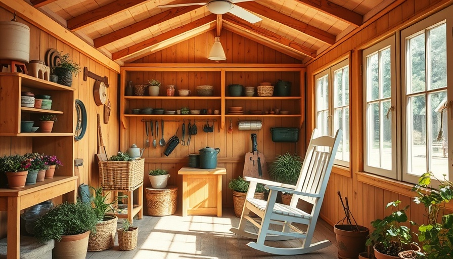 Cozy garden shed interior showcasing functional uses for a shed.