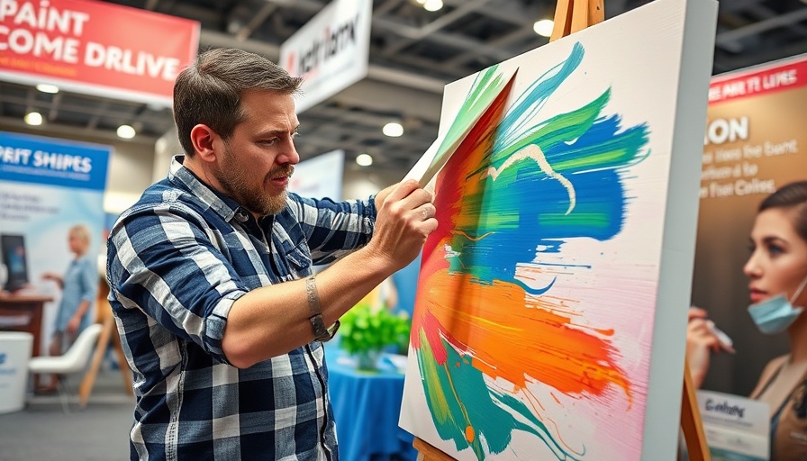 Man demonstrating peelable paints for home decor