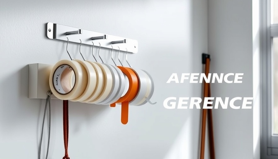 Smart Home Technology for Service Businesses: Efficient gear organization on wall hook.