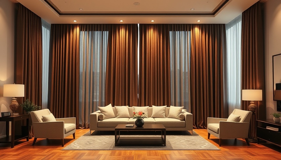 Elegant living room showcasing benefits of blackout curtains.