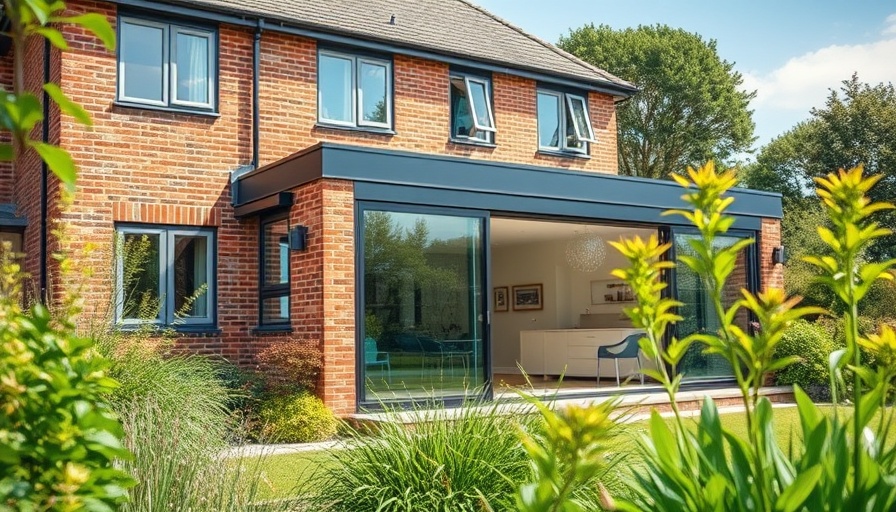 Home extension with glass walls reflecting 2025 home improvement trends.