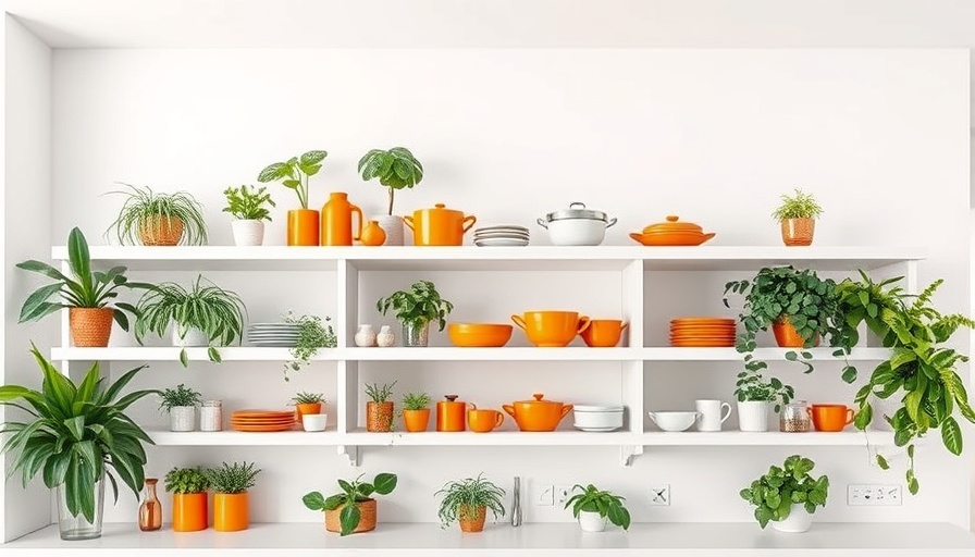 Modern kitchen with plants and colorful items, buy nice or buy twice.