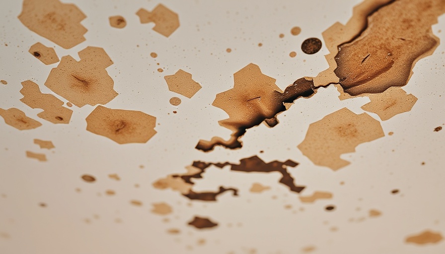 Roof leak warning signs with brown ceiling stains