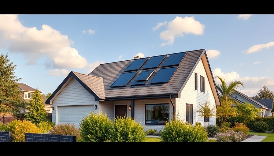 Suburban home with solar tube installation on roof.