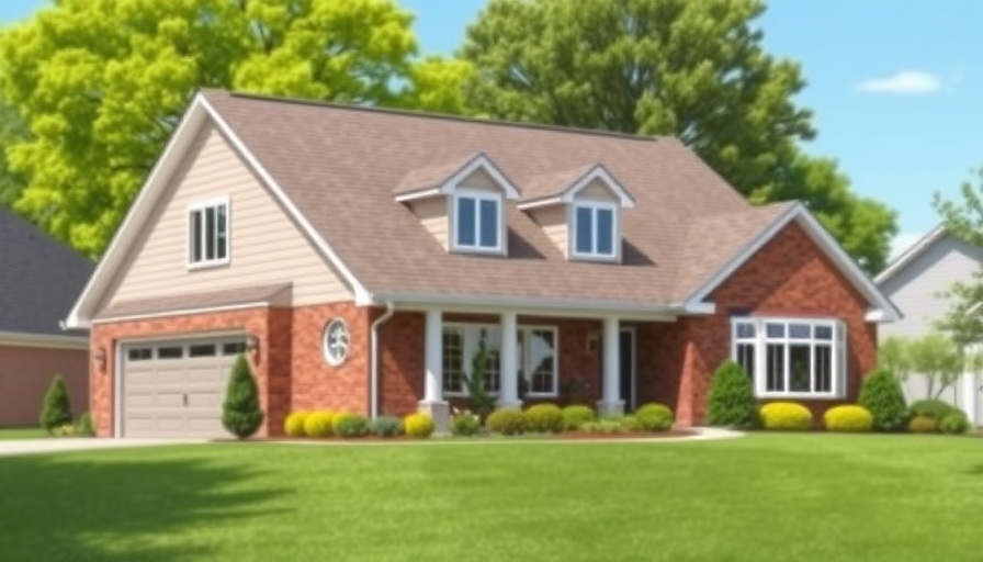Suburban house with well-maintained roof in bright daylight