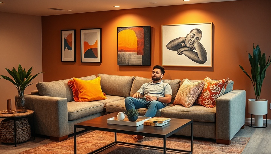 Cozy teen basement makeover with warm lighting and seating.