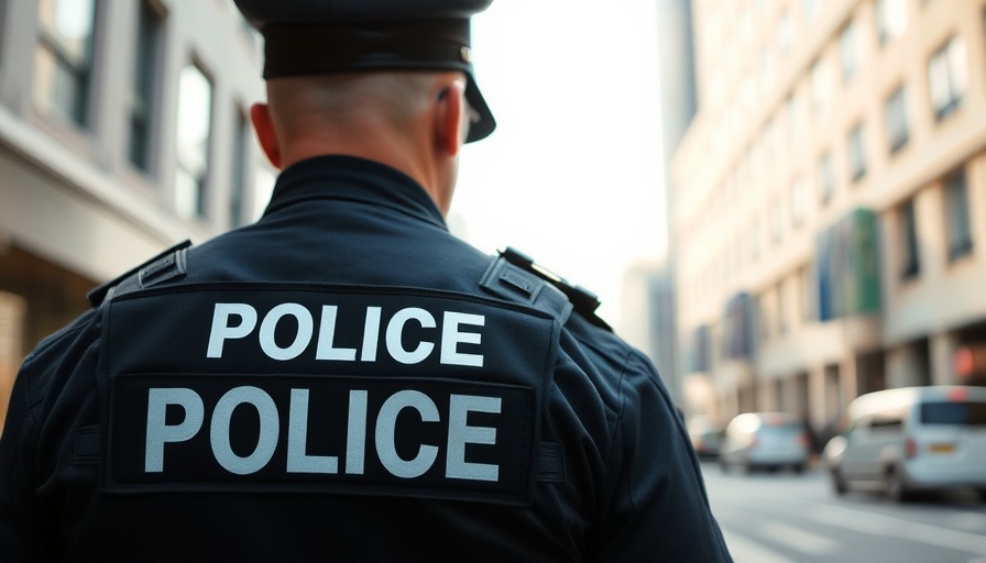 Police officer with 'POLICE' vest, Know Your Rights Training Washington