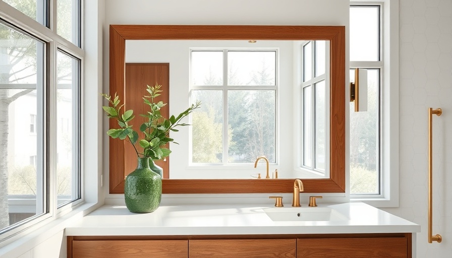 Modern bathroom decor with greenery and natural light on Wayfair.
