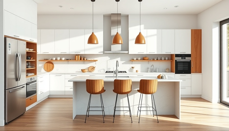 Modern minimalist kitchen with decluttered design and wooden accents.
