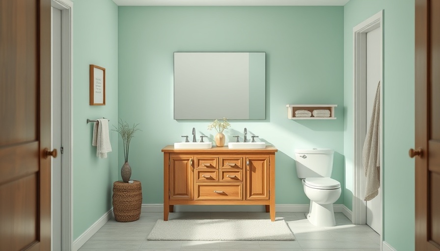 Simple bathroom before luxury makeover with mint-green walls.