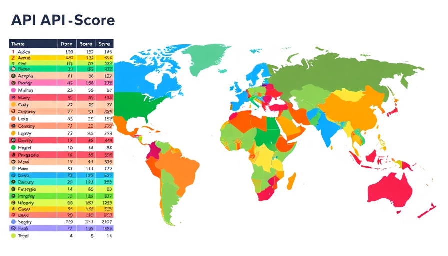 Color-coded map showing Aging Planet Index scores with country rankings.