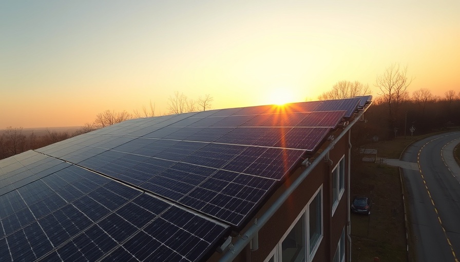 Solar panels on a rooftop at sunset showing the time to go solar.
