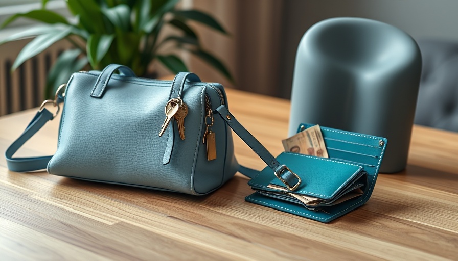 Purse Bowl hack: Stylish purse, keys, and cash on table.