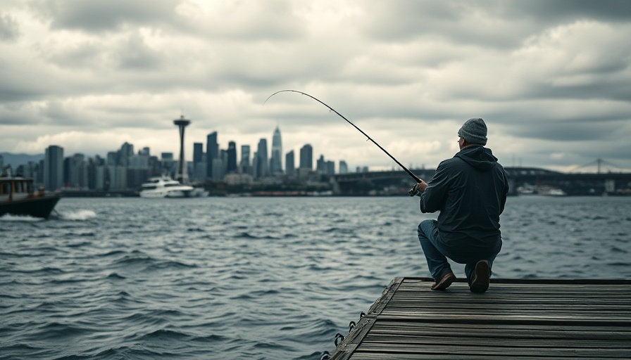 Moody scene of person fishing in Seattle, highlighting Washington new tax and fee increases.
